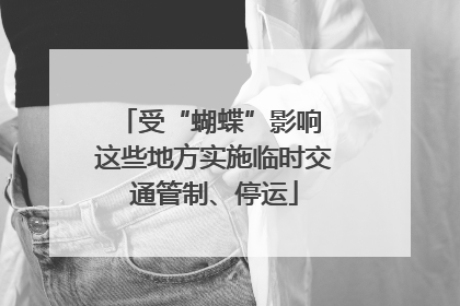 受“蝴蝶”影响 这些地方实施临时交通管制、停运