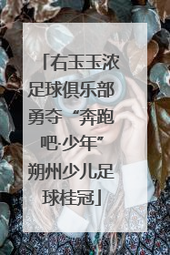 右玉玉浓足球俱乐部勇夺“奔跑吧·少年”朔州少儿足球桂冠