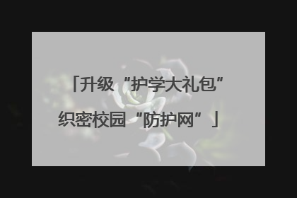 升级“护学大礼包”织密校园“防护网”