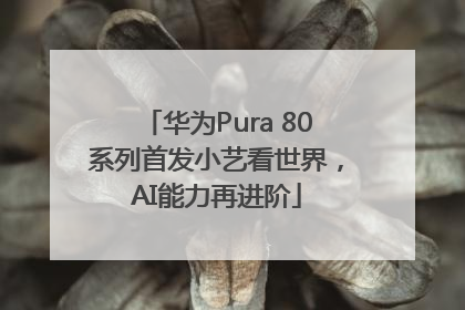 华为Pura 80系列首发小艺看世界，AI能力再进阶