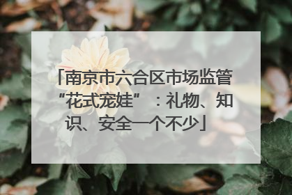 南京市六合区市场监管“花式宠娃”：礼物、知识、安全一个不少