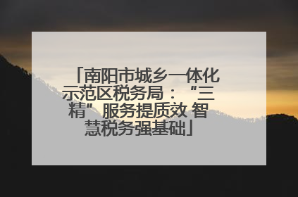 南阳市城乡一体化示范区税务局：“三精”服务提质效 智慧税务强基础