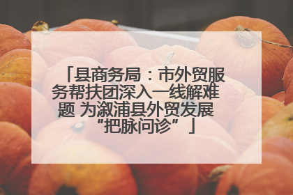 县商务局：市外贸服务帮扶团深入一线解难题 为溆浦县外贸发展“把脉问诊”