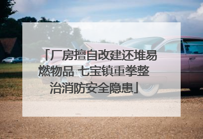 厂房擅自改建还堆易燃物品 七宝镇重拳整治消防安全隐患