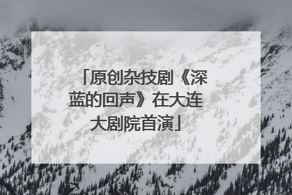 原创杂技剧《深蓝的回声》在大连大剧院首演