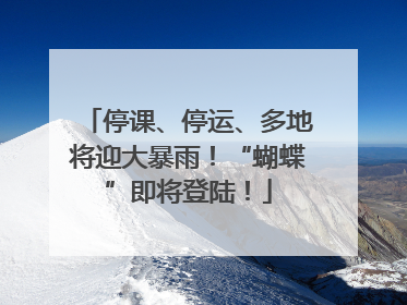 停课、停运、多地将迎大暴雨！“蝴蝶”即将登陆！