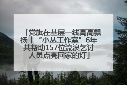 党旗在基层一线高高飘扬丨“小丛工作室”6年共帮助157位流浪乞讨人员点亮回家的灯