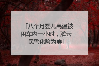 八个月婴儿高温被困车内一小时，灌云民警化险为夷