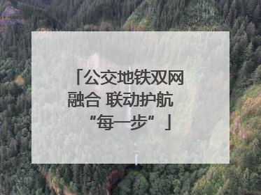 公交地铁双网融合 联动护航“每一步”