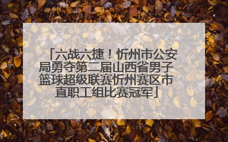 六战六捷！忻州市公安局勇夺第二届山西省男子篮球超级联赛忻州赛区市直职工组比赛冠军