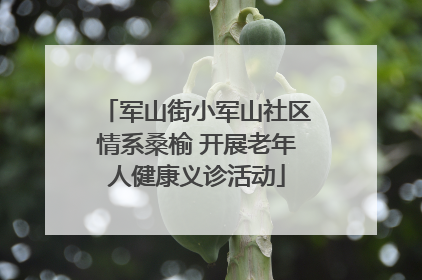 军山街小军山社区情系桑榆 开展老年人健康义诊活动