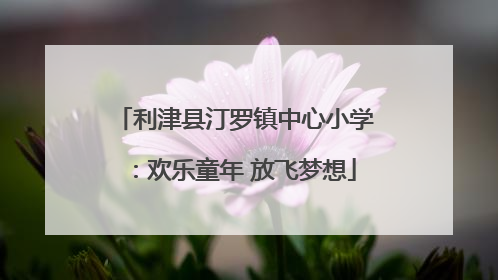 利津县汀罗镇中心小学：欢乐童年 放飞梦想