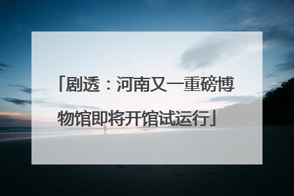 剧透：河南又一重磅博物馆即将开馆试运行