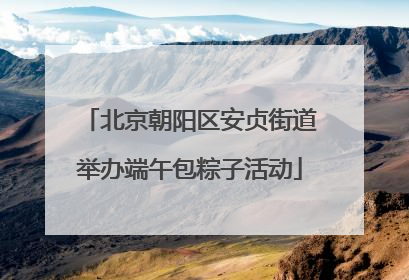 北京朝阳区安贞街道举办端午包粽子活动