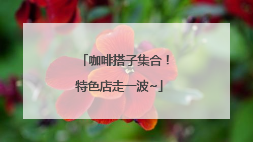 咖啡搭子集合！特色店走一波~