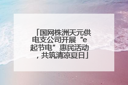国网株洲天元供电支公司开展“e起节电”惠民活动，共筑清凉夏日
