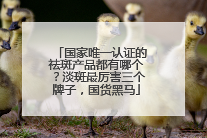 国家唯一认证的祛斑产品都有哪个？淡斑最厉害三个牌子，国货黑马