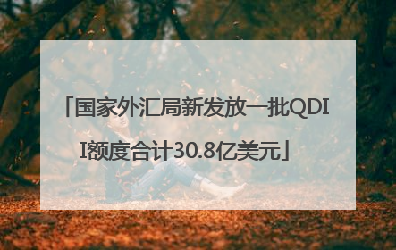 国家外汇局新发放一批QDII额度合计30.8亿美元