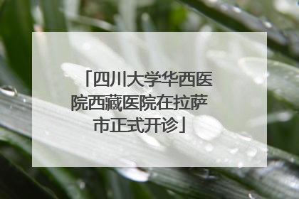 四川大学华西医院西藏医院在拉萨市正式开诊