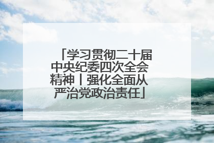 学习贯彻二十届中央纪委四次全会精神丨强化全面从严治党政治责任