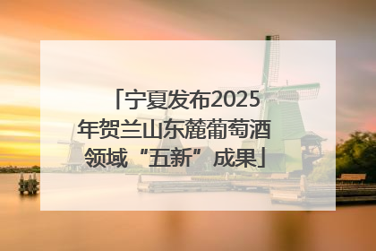 宁夏发布2025年贺兰山东麓葡萄酒领域“五新”成果