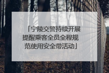 宁陵交警持续开展提醒乘客全员全程规范使用安全带活动
