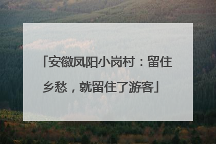 安徽凤阳小岗村：留住乡愁，就留住了游客