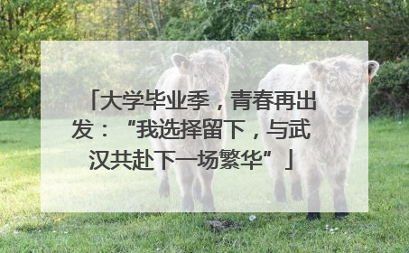 大学毕业季，青春再出发：“我选择留下，与武汉共赴下一场繁华”