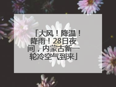 大风！降温！降雨！28日夜间，内蒙古新一轮冷空气到来
