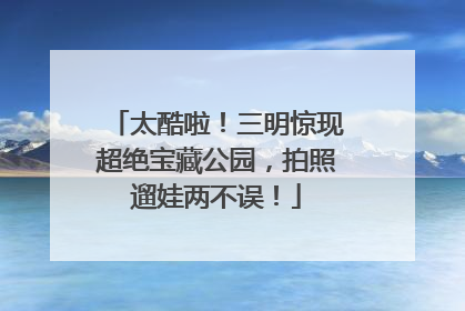 太酷啦！三明惊现超绝宝藏公园，拍照遛娃两不误！