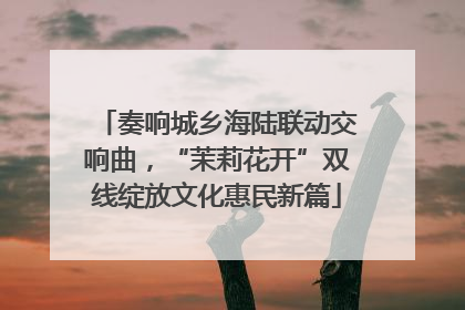奏响城乡海陆联动交响曲，“茉莉花开”双线绽放文化惠民新篇