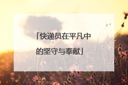 快递员在平凡中的坚守与奉献