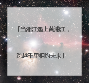 当湘江遇上黄浦江，跨越千里相约未来