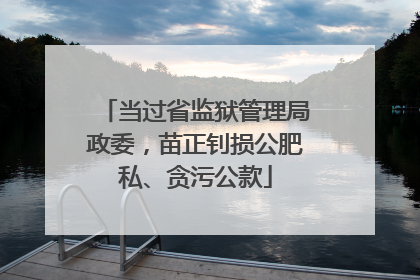 当过省监狱管理局政委，苗正钊损公肥私、贪污公款