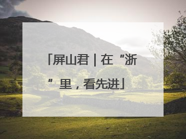 屏山君｜在“浙”里，看先进
