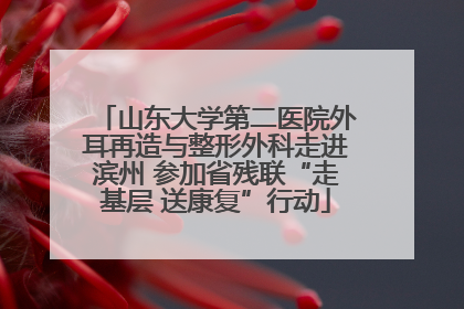 山东大学第二医院外耳再造与整形外科走进滨州 参加省残联“走基层 送康复”行动