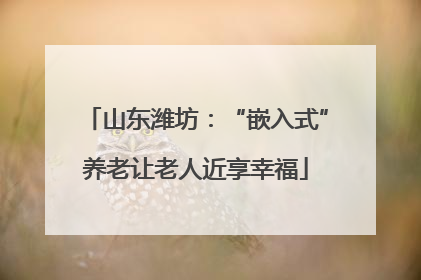 山东潍坊：“嵌入式”养老让老人近享幸福