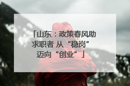 山东：政策春风助求职者 从“稳岗”迈向“创业”