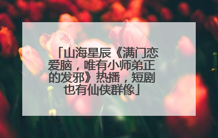 山海星辰《满门恋爱脑，唯有小师弟正的发邪》热播，短剧也有仙侠群像