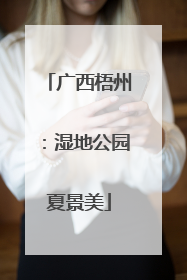 广西梧州：湿地公园夏景美