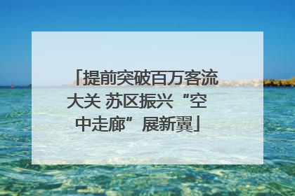 提前突破百万客流大关 苏区振兴“空中走廊”展新翼