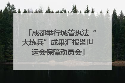 成都举行城管执法“大练兵”成果汇报暨世运会保障动员会