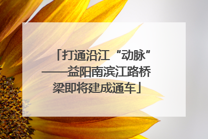 打通沿江“动脉”——益阳南滨江路桥梁即将建成通车