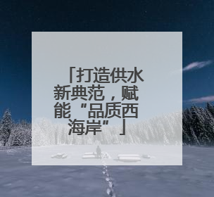 打造供水新典范，赋能“品质西海岸”