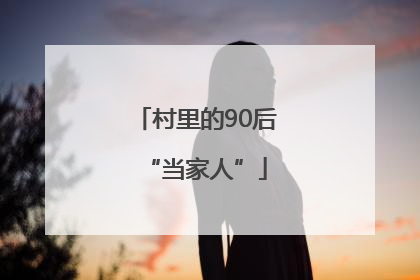 村里的90后“当家人”