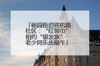 杨园街道铁机路社区：“红领巾”相约“银发族” 老少同乐庆端午