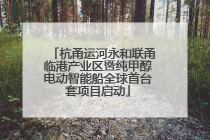 杭甬运河永和联甬临港产业区暨纯甲醇电动智能船全球首台套项目启动