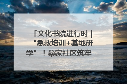 文化书院进行时｜“急救培训+基地研学”！桑家社区筑牢居民健康防线