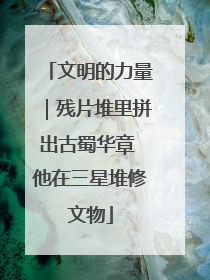 文明的力量｜残片堆里拼出古蜀华章 他在三星堆修文物