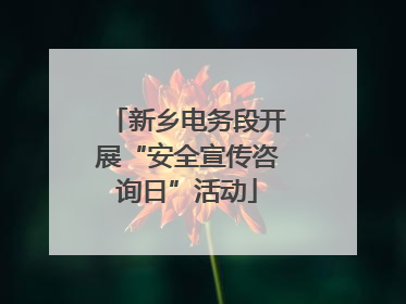 新乡电务段开展“安全宣传咨询日”活动